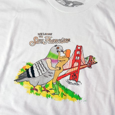 SALE ANTIHERO SKATEBOARDS Tシャツ アンタイヒーロー 白 半袖　POROUS WALKER PIGEON VISION TEE （WHITE）