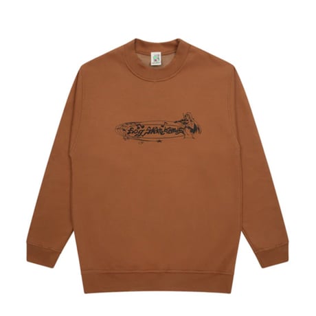 SALE FROG SKATE スウェット　FROG SKATEBOARDS Beautiful Music Crew (Caramel) クルーネック トレーナー メンズ フロッグ
