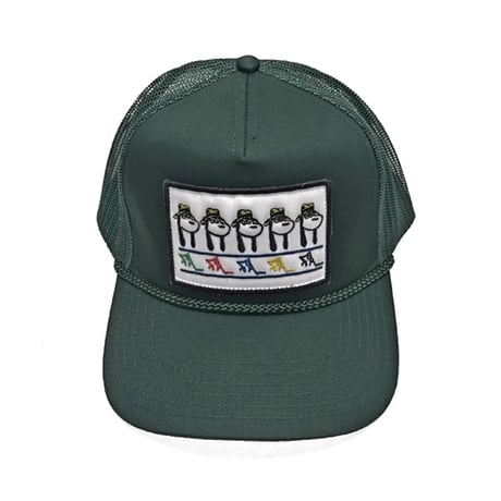 FUCKING AWESOME CAP ファッキンオーサム キャップ　Spike Repeat Embroidered 5 Panel Mesh Hat (Forest Green)