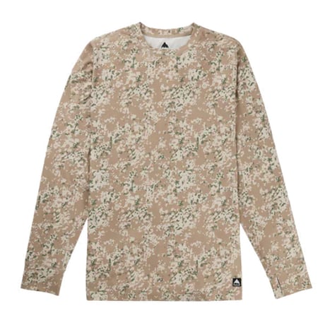 BURTON メンズ スノーボード インナー Men's Burton Midweight Base Layer Crewneck （Snowfall Camo)  24-25