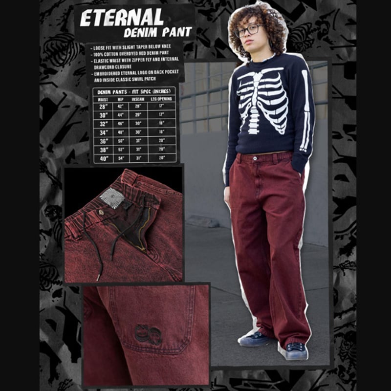 SPITFIRE WHEELS デニム パンツ スピットファイア 赤 SPIT FIRE