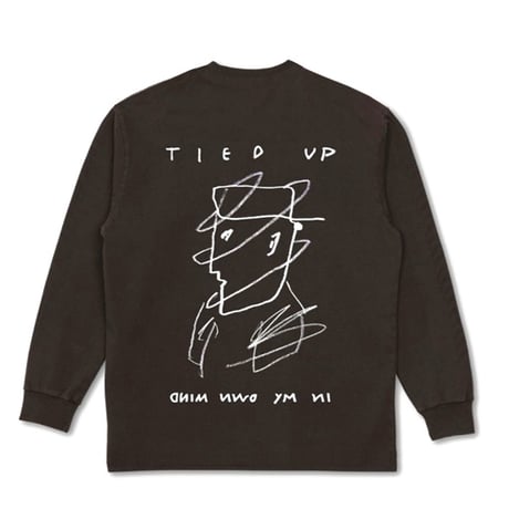 POLAR SKATE CO Tシャツ 長袖 ポーラー メンズ ブラウン　TIDE UP  LS TEE  (WASHED CHOCOLATE）
