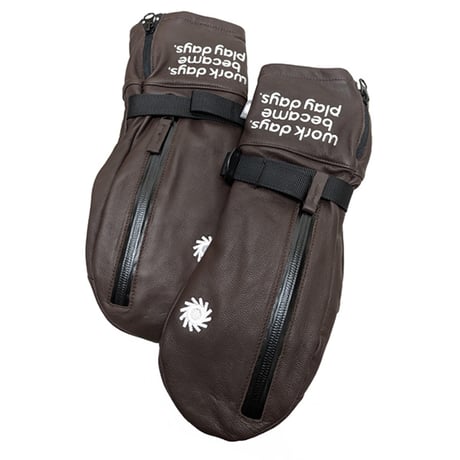 PO1 PLAYDESIGN プレイデザイン グローブ ミトン　SUPER PO1 LEATHER （BROWN） レザー スノーグローブ メンズ レディース