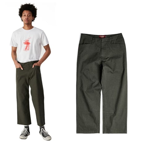 SALE FORMER パンツ メンズ フォーマー　FORMER AG SKATE SLACK PANT  （CHECK/CHAR） SALE