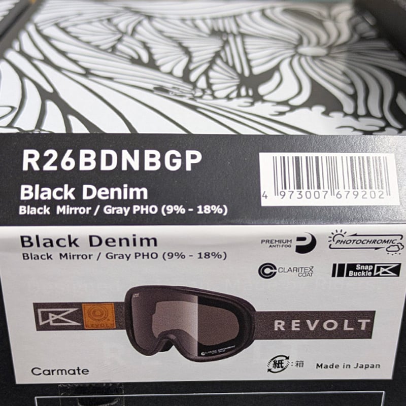 25-26 ゴーグル リボルト スノーボード SUPER LIGHT FRAME Black