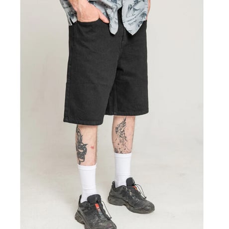 SALE THEORIES PANTS セオリーズ パンツ　PLAZA JEANS SHORTS （BLACK） デニム プラザジーンズ プラザデニム ショーツ メンズ