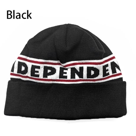 SALE INDEPENDENT SKATEBOARD ビーニー インディペンデント　Bar Logo Independent Beanie （BLACK　DK GREY）