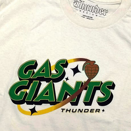 SALE THUNDER TRUCKS サンダー スケボー Tシャツ 半袖 　THUNDER x GAS GIANTS TEE （NATURAL） メンズ 半袖 サンダー