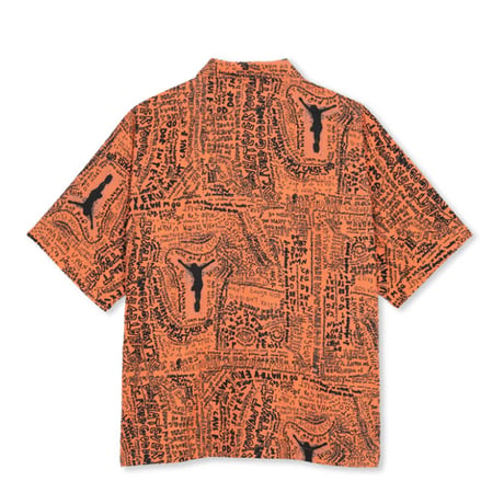 POLAR SKATE CO シャツ 半袖 ポーラー　EXIST BOWLING SHIRT （ORANGE）