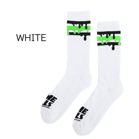 SLIME BALLS ソックス　SLIME BALLS Drip Strip Mens Crew Socks（Black　White） メンズ スライムボールズ