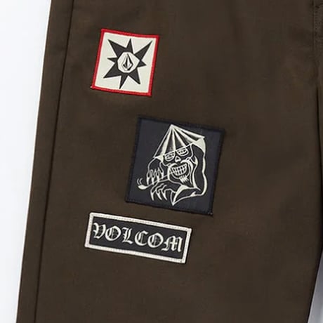 SALE VOLCOM ボルコム パンツ チノパンツ メンズ　Tokyo True Featured Artist Yusuke Services Pants （Dark Brown）