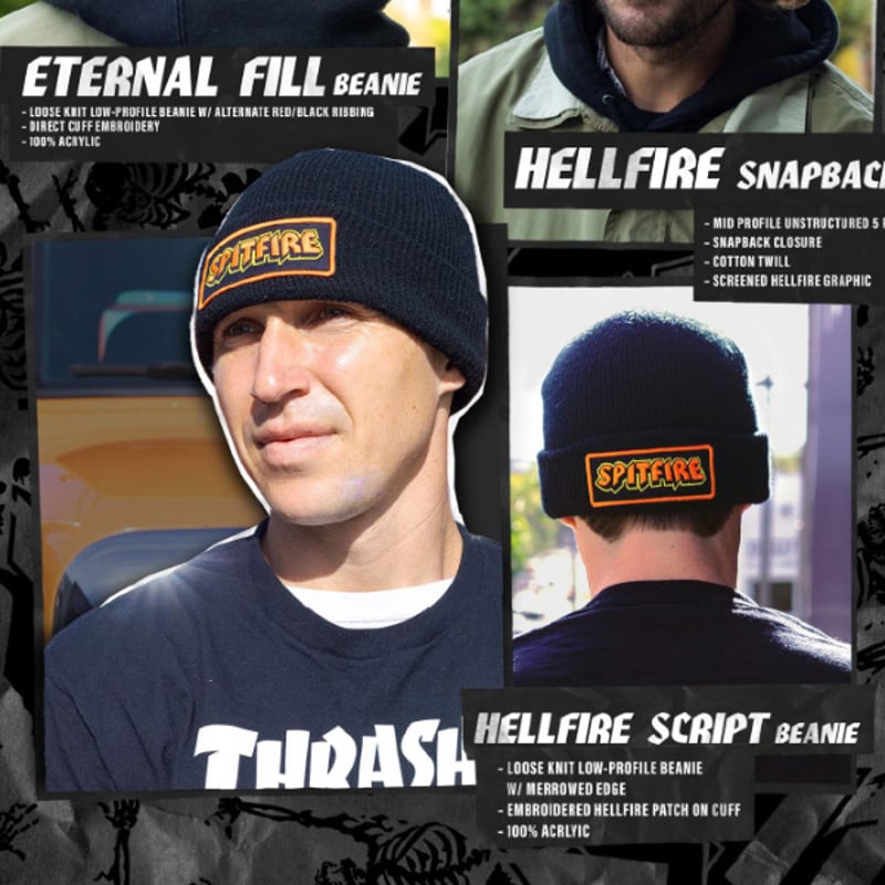 SPITFIRE WHEELS ビーニー 黒 スピットファイア SPIT FIRE HELLF