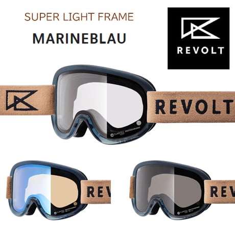 23-24 ゴーグル リボルト スノーボード REVOLT [ SUPER LIGHT FRAME ] MARINEBLAU RL113 調光レンズ