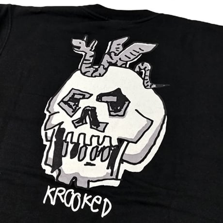 KROOKED スウェット クルキッド　KROOKED SKATEBOARDS NO MONSTER CREWNECK SWEAT（BLACK）