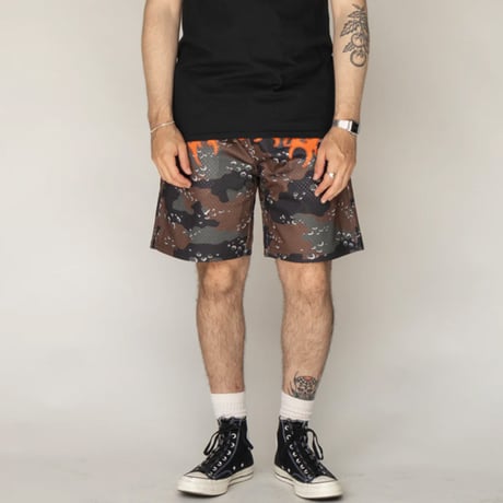 WELCOME SKATEBOARDS パンツ ショーツ ウェルカム　BARB MESH SHORTS （TIMBER）