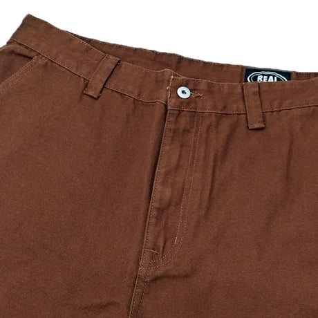 REAL SKATEBOARDS  リアル スケートボード　TOUGH THREADS PANT CUSTOM CANVAS PANTS （BROWN）