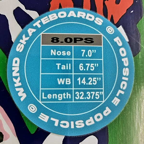 WKND SKATEBOARDS DECK ウィークエンド デッキ 8.0インチ KARST