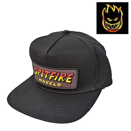 SPITFIRE WHEELS キャップ スピットファイア 黒 CAP　HELL HOUNDS SCRIPT PATCH SNAPBACK CAP （BLACK）
