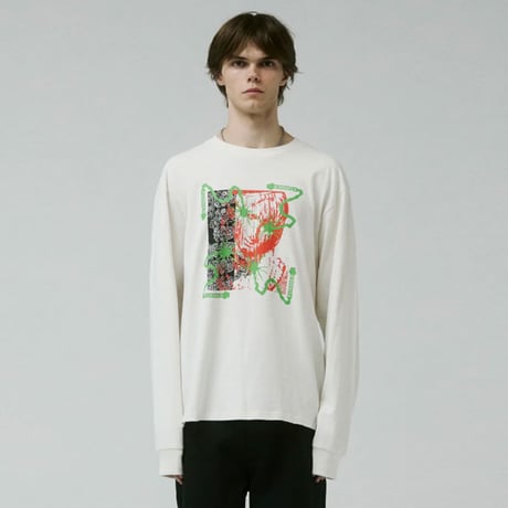 FORMER フォーマー 長袖 Tシャツ アイボリー　FORMER CHAINED LS T-SHIRT （BONE）
