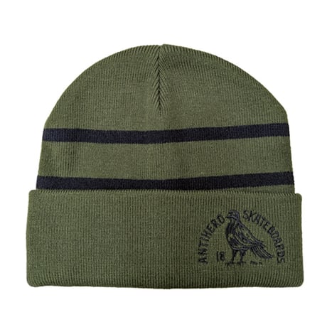 ANTIHERO ビーニー グリーン アンタイヒーロー　ANTI HERO CLUBHOUSE CUFF BEANIE（OLIVE/BLACK）
