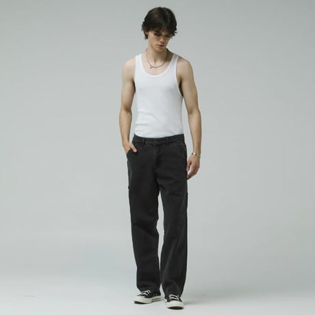 FORMER パンツ ディステンド フォーマー メンズ　FORMER VT DISTEND DENIM CARPENTER PANT （WASHED BLACK）