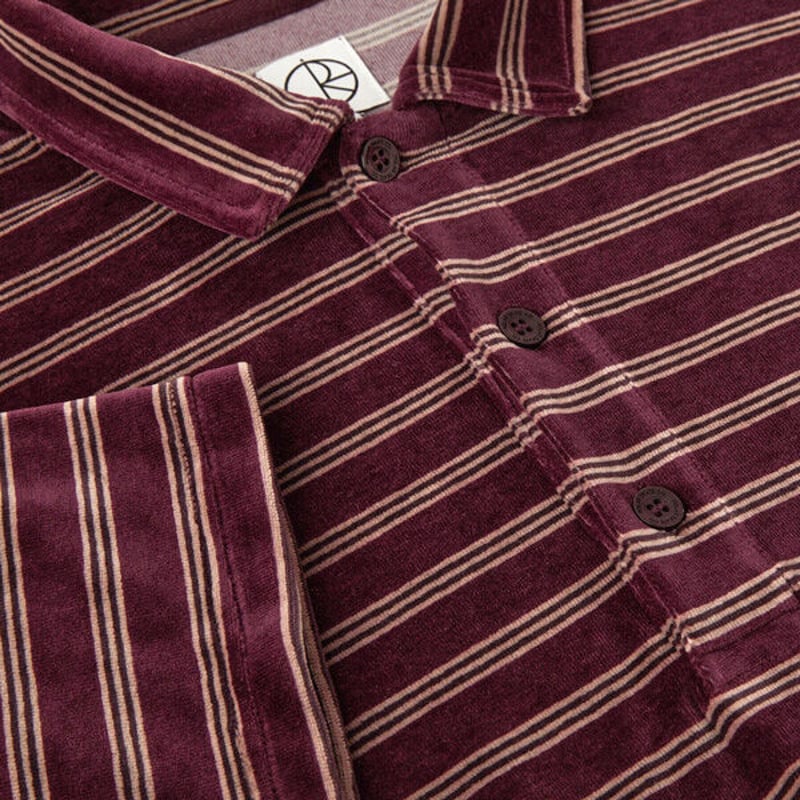 POLAR SKATE CO VELOUR POLO SHIRT （WINE） | THE I...