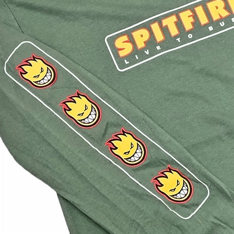 SALE SPIT FIRE WHEELS Tシャツ 長袖 スピットファイア　LTB L/S TEE （MILITARY GREEN）