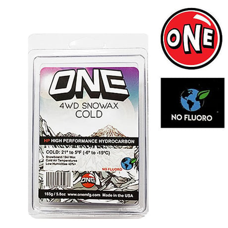 スノーワックス ワンボール ONEBALL 4WD Cold Snow Wax Cold = 21° to 5°F  (-6°  to -15°Ｃ ) 165g（COLD） NO FLUORO