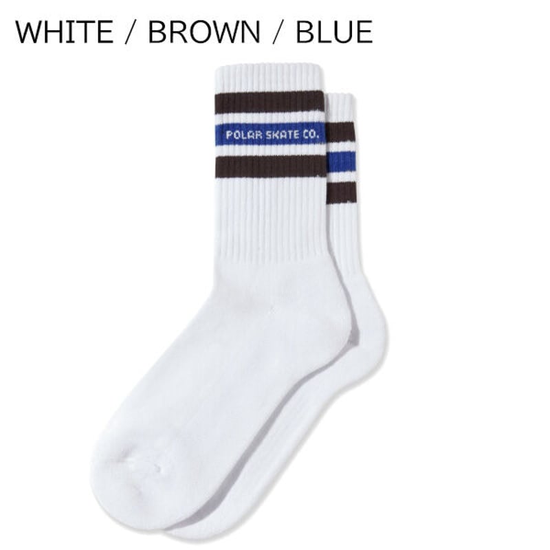 POLAR SKATE CO ソックス ポーラー ホワイト 白 FAT STRIPE SOCK POLAR SKATE CO ソックス ポーラー ホワイト 白 FAT STRIPE SOCK