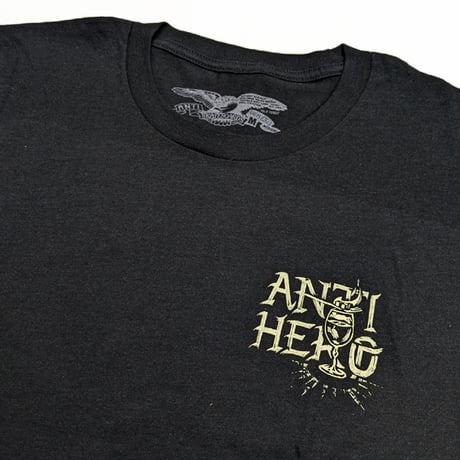 ANTIHERO SKATEBOARDS Tシャツ アンタイヒーロー 黒 半袖　ANTIHERO ABSENTES S/S TEE (INK BLACK HEATHER)
