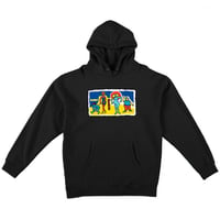SALE KROOKED パーカー 黒 クルキッド　KROOKED SKATEBOARDS FAMILY AFFAIR HOODIE（BLACK）