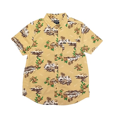 SALE BRIXTON シャツ 半袖 ブリクストン　CHARTER PRINT S/S WVN SHIRT（STRAW/PARADISE）