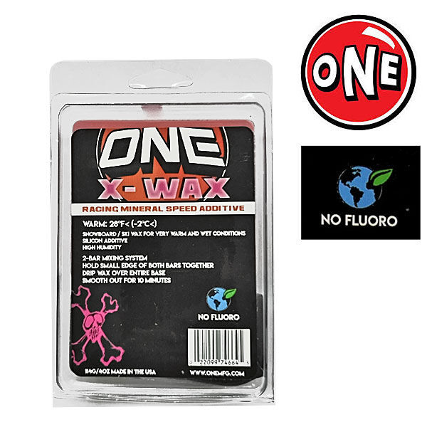 ONE BALL ワックス　ONEBALL X-Wax Warn Snow Wax Warm = 28°F< (-2°C<) 114g （WARM）  NO FLUORO スノーワックス ワンボール