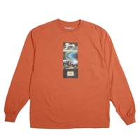 SALE THEORIES Tシャツ 長袖 オレンジ セオリーズ　THEORIES L/S TEE VURTUAL REALITY （TEXAS ORANGE）