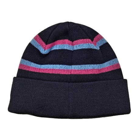 KROOKED ビーニー ネイビー クルキッド　KROOKED SKATEBOARDS BORED BEANIE （NAVY/BLUE/MAGENTA）