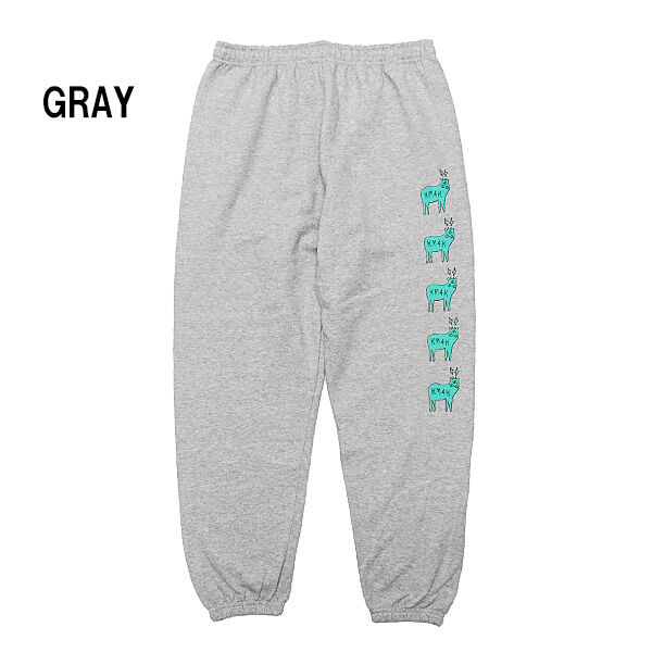 SALE KM4Kパンツ KM4K EASY SWEAT PANTS （BLACK GRAY