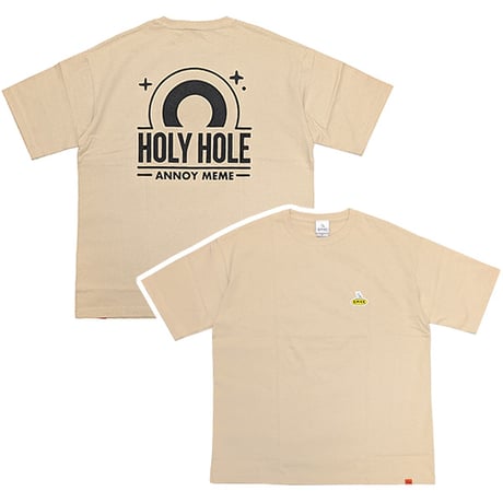 KM4K Tシャツ TEE 半袖　KM4K LOGO BIG T’S　HOLY HOLE （SAND KHAKI） カモシカ メンズ レディース