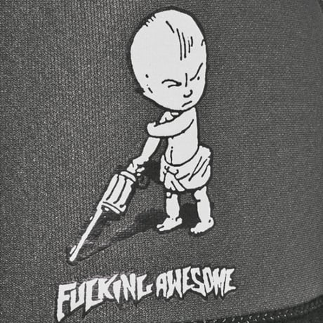 FUCKING AWESOME CAP ファッキンオーサム メッシュ キャップ　Gun Baby Soft Foam Trucker Hat (Grey/Black)