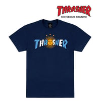 SALE THRASHER スラッシャー Tシャツ 半袖 ネイビー　THRASHER MAGAZINE ARGENTINA ESTRELLA T-SHIRT （NAVY）
