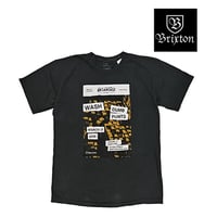 SALE BRIXTON Tシャツ 半袖 ブリクストン 黒　SYDNEY BROADCAST S/S SST（BLACK GARMENT DYE）