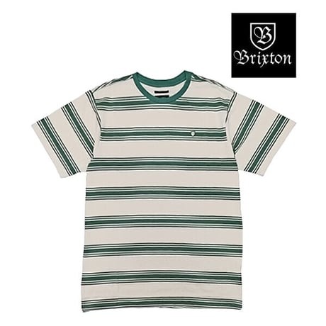 BRIXTON Tシャツ　BRIXTON HILT SHIELD S/S KNIT TEE（WHITECAP/SPRUCE） 半袖 メンズ ブリクストン