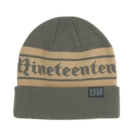 1910 9teenten ビーニー　1910 Ironhorse Beanie （Olive/Khaki） MS225242 グリーン系 ニット帽 ナインティーン テン