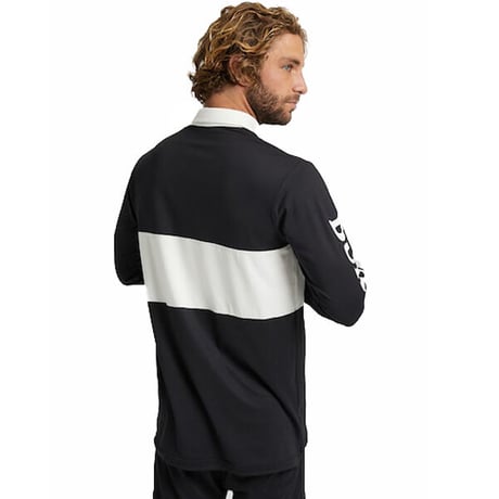 【S】BURTON メンズ インナー Men's Burton Midweight Base Layer Rugby Shirt （True Black / Stout White）