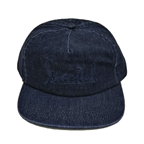 SALE KROOKED キャップ クルキッド  ネイビー デニム　KROOKED SKATEBOARDS SKRIPT SNAPBACK CAP （DENIM/NAVY）