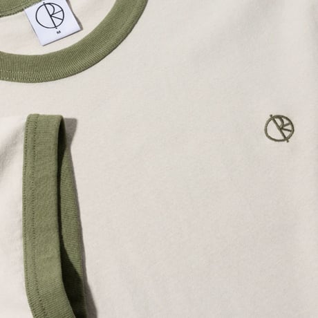 POLAR SKATE CO Tシャツ 半袖  ベージュ系 ポーラー メンズ　Ringer Tee  Dirty （Taupe/Army Green）