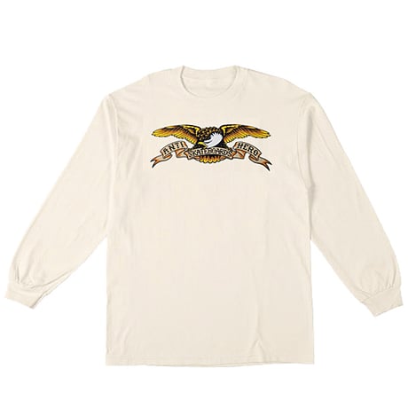 ANTIHERO SKATEBOARDS Tシャツ アンタイヒーロー ベージュ 長袖　EAGLE BLACK MULTI L/S TEE （NATURAL）