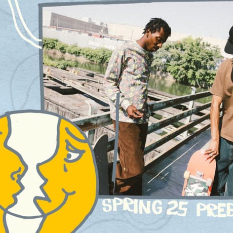 KROOKED サーマル Tシャツ 長袖 クルキッド　KROOKED SKATEBOARDS PAINTED FLOWERS WAFFLE KNIT CREWNECK