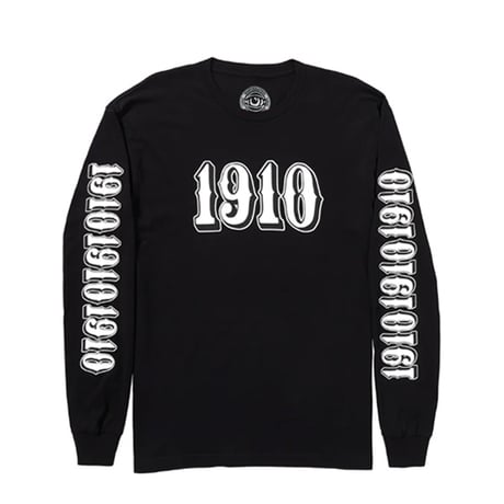 1910 9teenten Tシャツ ロンT ブラック　1910 OG Font LS Tee （Black） 長袖 ナインティーン テン