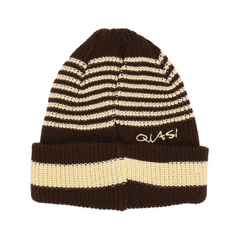 SALE QUASI ビーニー クワジ クワージー クアジ　QUASI SKATEBOARDS Palisades Beanie （White　Brown）