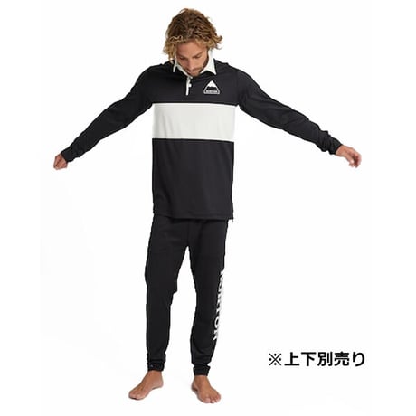 SALE BURTON メンズ インナー Men's Burton Midweight Base Layer Rugby Shirt （True Black / Stout White）